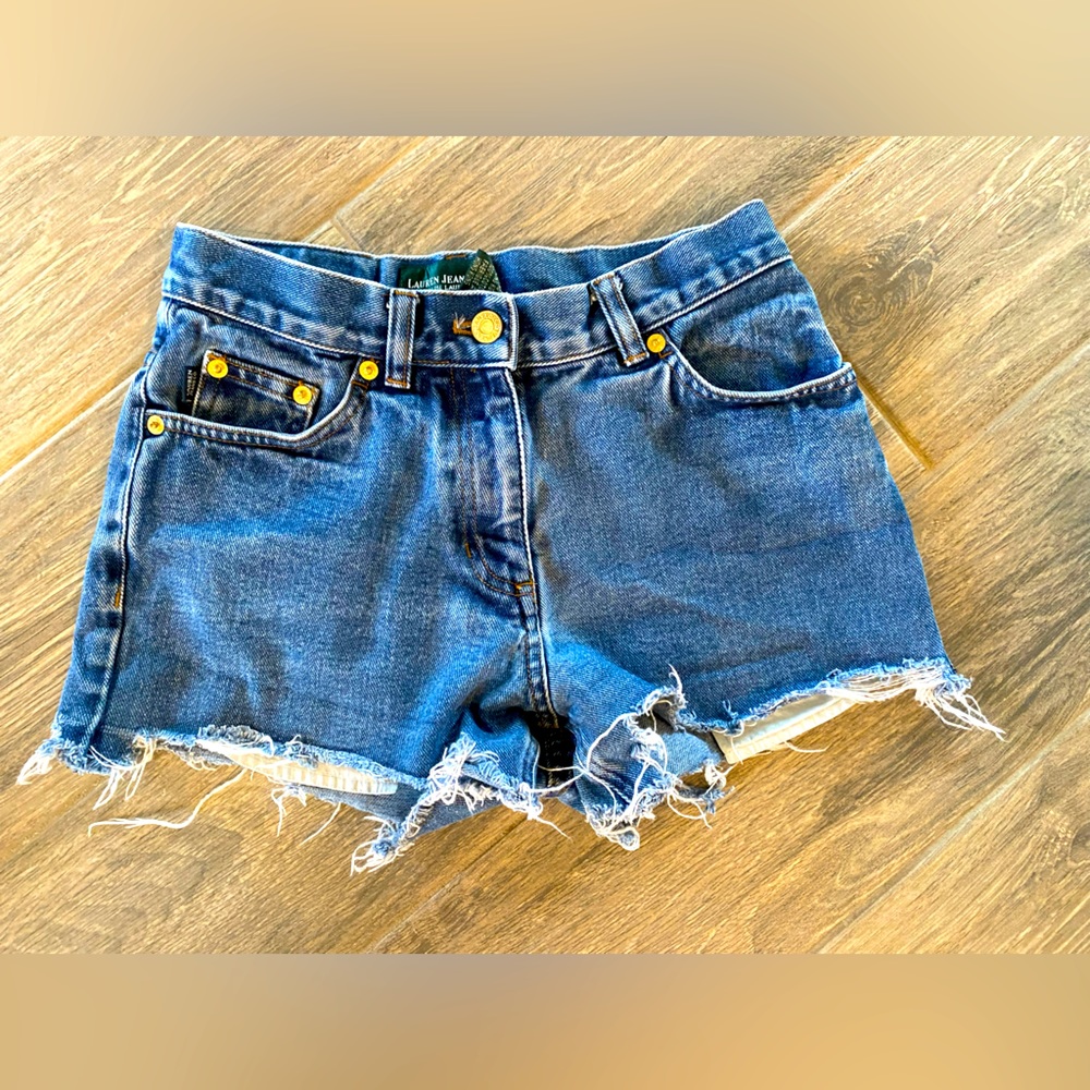 Lauren Jeans Co. Ralph Lauren Petit 2P Denim Cutoff Shorts